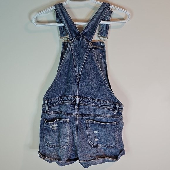 Bluenotes Medium Distressed Denim Overall Shorts - Picture 4 of 8
